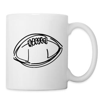 Football Ball Sketch - Mug - white - Right
