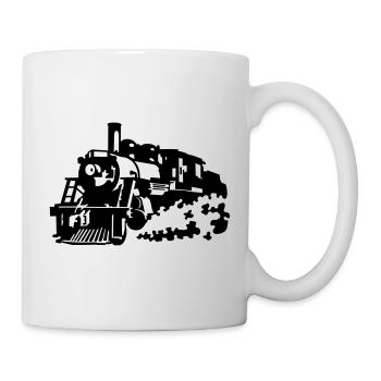 steam locomotive - Mug - white - Right
