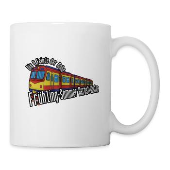 Railway colours seasons, year-round delay - Mug - white - Right