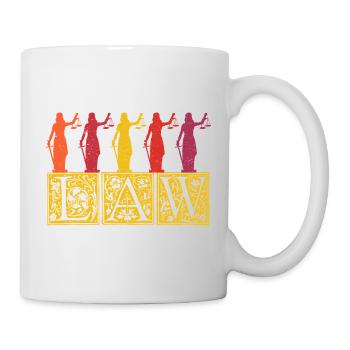 Justitia Anwalt Anwältin Gesetz Vintage Retro - Tasse - Weiß - Rechts
