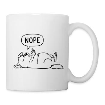 Nope Dog | Funny Middle Finger Statement - Mug - white - Right