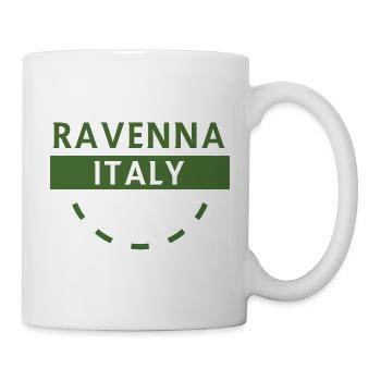 Ravenna Italien Grünes Logo - Tasse - Weiß - Rechts