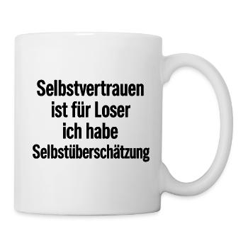 Overconfidence is my motto, self-confidence - Mug - white - Right