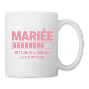 Mariée en cours de chargement humour EVJF - Mug blanc - blanc - Droite