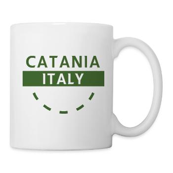 Catania Italien Grüne Plakette - Tasse - Weiß - Rechts