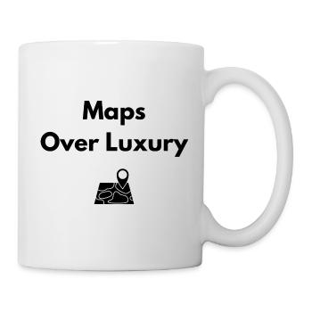 Maps Over Luxury – Abenteuer Shirt - Tasse - Weiß - Rechts