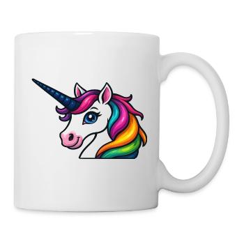 Strahlendes Regenbogen-Einhorn - Tasse - Weiß - Rechts