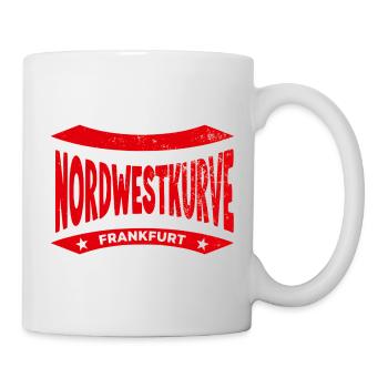 Frankfurt Nordwestkurve Hoodie, Rot, Adlerpower  - Tasse - Weiß - Rechts