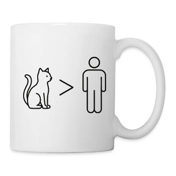 Cats over men - Design von Vany schreibt - Tasse - Weiß - Rechts