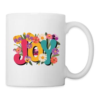 Florales Joy T-Shirt für Frühling und Sommer - Tasse - Weiß - Rechts