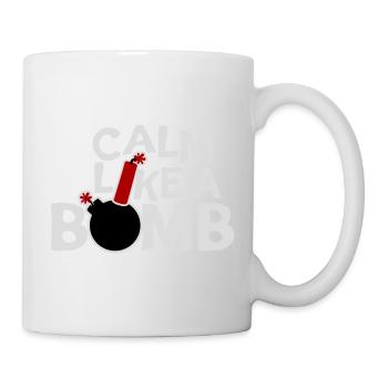 Calm Like Bomb Paradox Irony Humor Explosive Joke - Mug - white - Right
