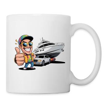 Funny If I Won The Lottery You’d Notice Yacht boat - Tasse - Weiß - Rechts