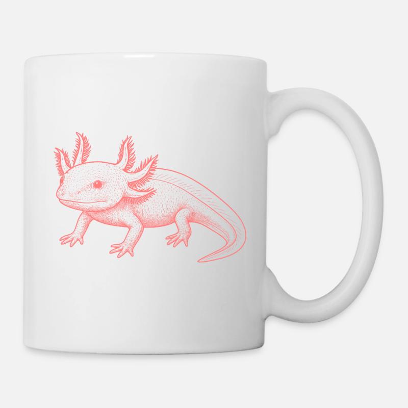 Style en lin axolotl – Rose - Mug blanc - blanc