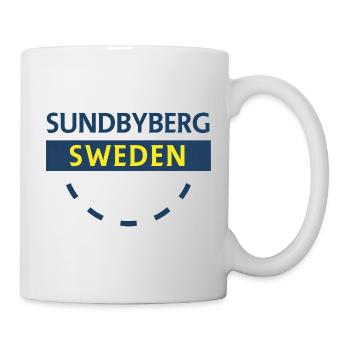 Sundbyberg Schweden Retro Uhrenmuster - Tasse - Weiß - Rechts