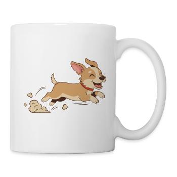 Lauffreudiger Welpenlauf - Tasse - Weiß - Rechts