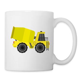 Betonmischer-LKW - Tasse - Weiß - Rechts