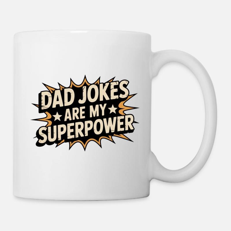 Father jokes are my superpower - Mug - white