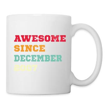 2007 Décembre Vintage Cadeau d’anniversaire - Mug blanc - blanc - Droite