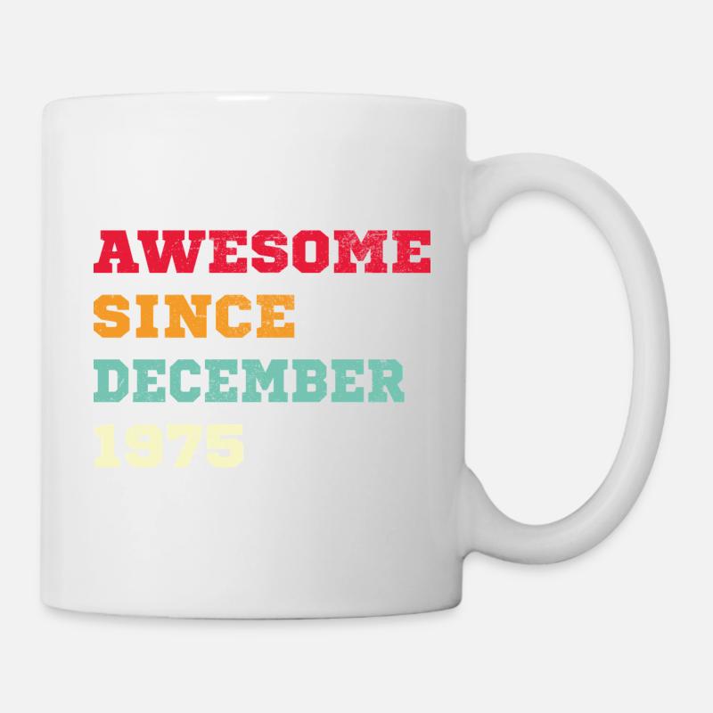 1975 Dezember Vintage Geburtstagsgeschenk - Tasse - Weiß