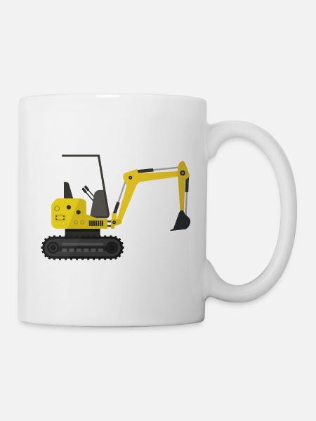 Bagger - Tasse - Weiß