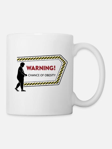 Warning: Obesity Caution Graphic - Mug - white