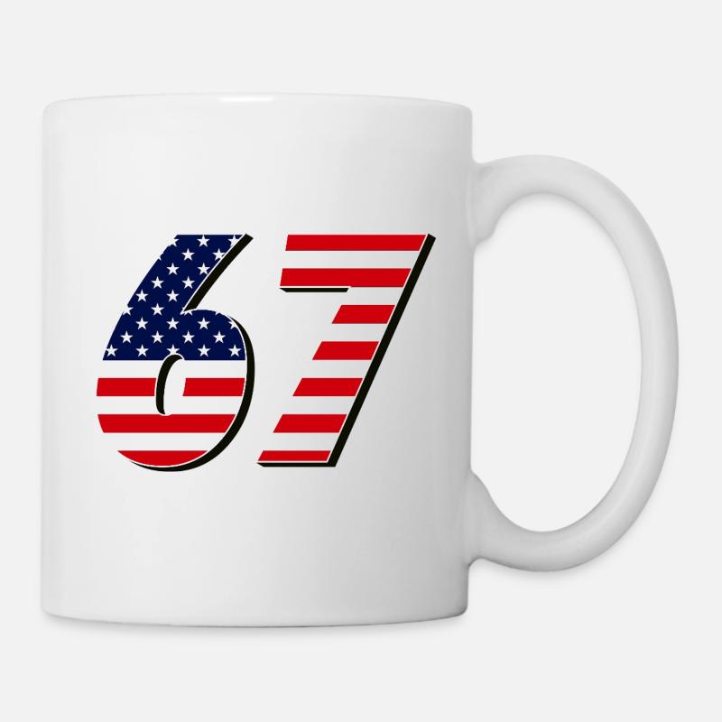 Sixty-seven, 67, 6, 7 - Mug - white