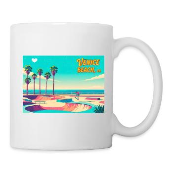 Venice Beach Retro Skater - Tasse - Weiß - Rechts