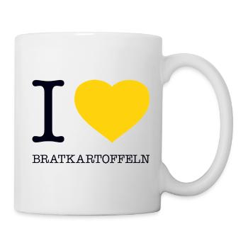 I love Bratkartoffeln - Tasse - Weiß - Rechts