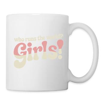 Les femmes : le pouvoir qui dirige le monde, les filles, les filles : la fille - Mug blanc - blanc - Droite