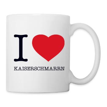 I love Kaiserschmarrn - Tasse - Weiß - Rechts