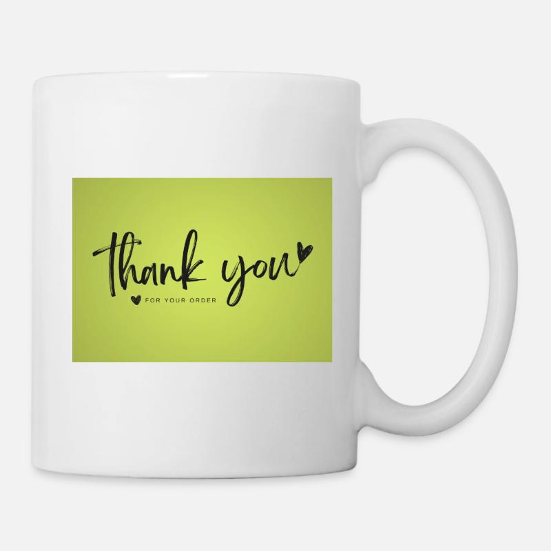 Script de remerciement sur Lime Green - Mug blanc - blanc