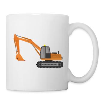 Bagger - Tasse - Weiß - Rechts