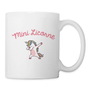 Petite Licorne qui Dab Illustration Kawaii - Mug blanc - blanc - Droite