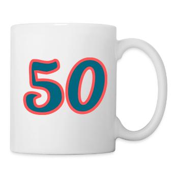 50. 50 YEARS. 50th ANNIVERSARY. 50 YEARS ANNIVERSARY. - Mug - white - Right