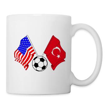 Football Turquie vs États-Unis - Mug blanc - blanc - Droite
