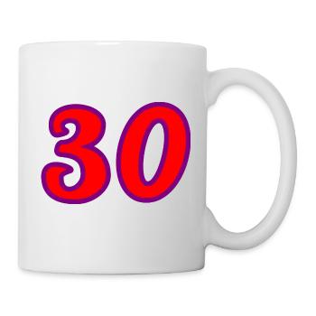 30. 30 YEARS. 30th ANNIVERSARY. 30 YEARS ANNIVERSARY. - Mug - white - Right