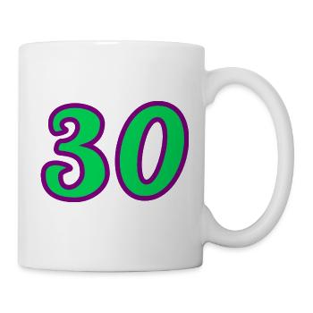 30. 30 YEARS. 30th ANNIVERSARY. 30 YEARS ANNIVERSARY. - Mug - white - Right