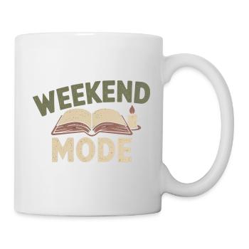 Mode du week-end – Livre et bougie douillets - Mug blanc - blanc - Droite