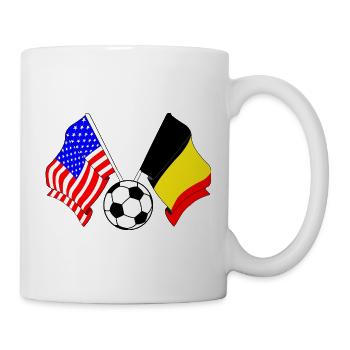 Football Belgique vs États-Unis - Mug blanc - blanc - Droite