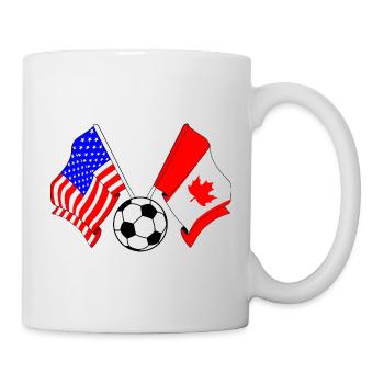 Football Canada vs États-Unis - Mug blanc - blanc - Droite