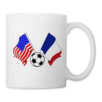 Football France vs USA - Mug blanc - blanc - Droite