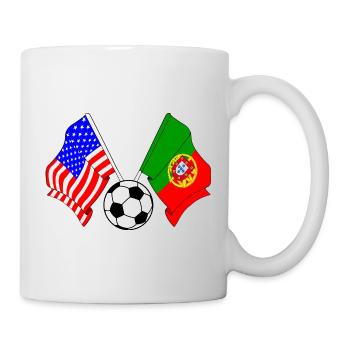 Football Portugal vs USA - Mug blanc - blanc - Droite