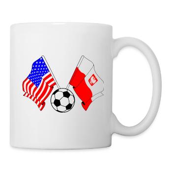 Football Pologne vs États-Unis - Mug blanc - blanc - Droite