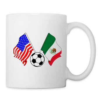 Football Mexique vs États-Unis - Mug blanc - blanc - Droite