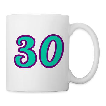 30. 30 YEARS. 30th ANNIVERSARY. 30 YEARS ANNIVERSARY. - Mug - white - Right