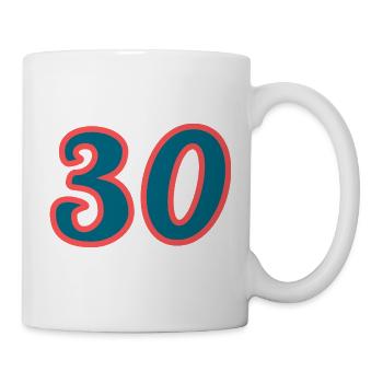 30. 30 YEARS. 30th ANNIVERSARY. 30 YEARS ANNIVERSARY. - Mug - white - Right