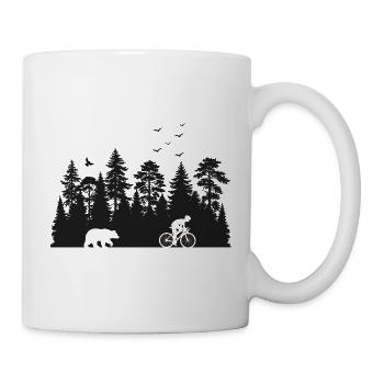 Wald, der in Radfahrer verliebt ist - Tasse - Weiß - Rechts