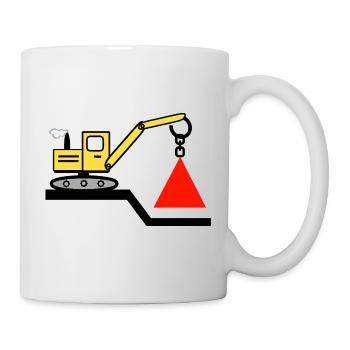 Bagger - Tasse - Weiß - Rechts