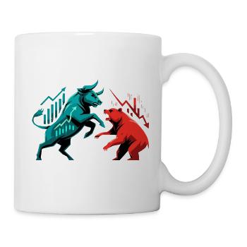 Bulls vs Bears Stock Market Fight Stocks Gift - Mug - white - Right