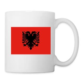 Albanische Adlerflagge Design - Tasse - Weiß - Rechts